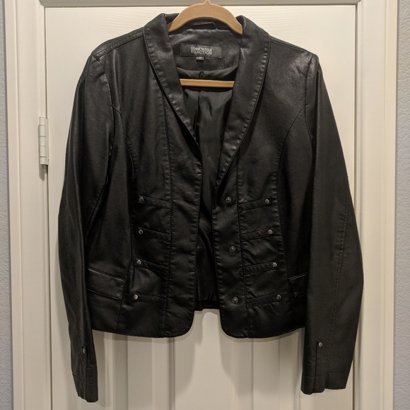 NWOT Kenneth Cole Faux Leather Jacket - Picture 6 of 6